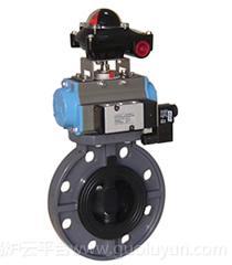 D671S、UPVC、ppr蒸汽氣動塑料蝶閥上海閥門廠家