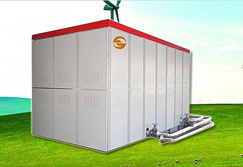 煙臺卓越1000kw10萬平米學(xué)校煤改電專用，固體蓄熱電鍋爐